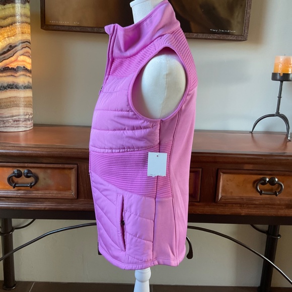 Tek Gear Zip-Up Puffy Vest. Pink. Size S - Picture 3 of 8